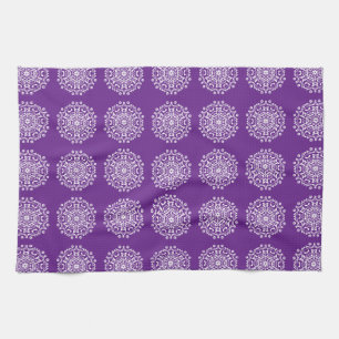 Paño De Cocina Eggplant Mandala