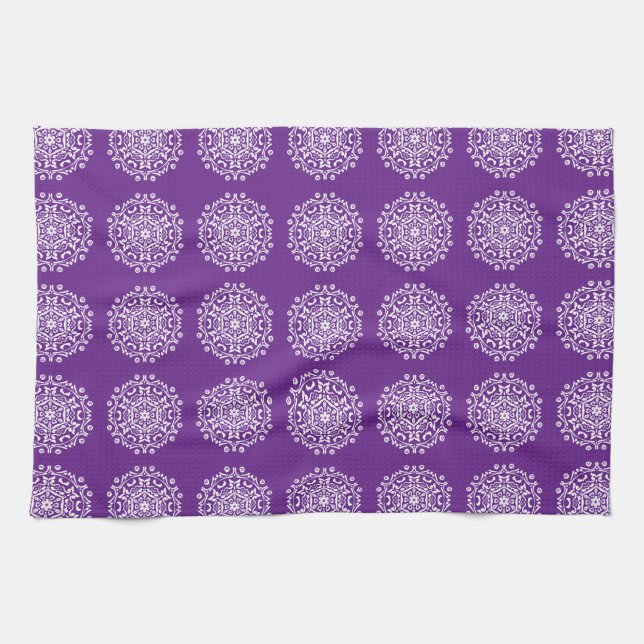 Paño De Cocina Eggplant Mandala (Horizontal)