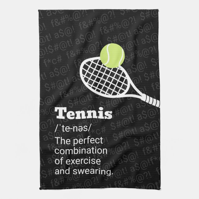 Paño De Cocina Ejercicio de definición de tenis y juramento (Vertical)