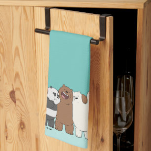 Paño De Cocina El abrazo del grupo Bare Bears