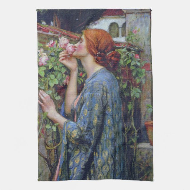 Paño De Cocina El alma del Rosa, John William Waterhouse (Vertical)