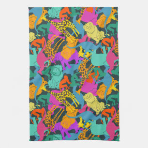 Paño De Cocina El animal siluetea el modelo