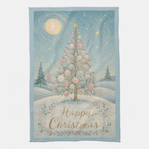 Paño De Cocina El Árbol del Solsticio Pastel