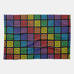 Paño De Cocina El arco iris ajustó negro