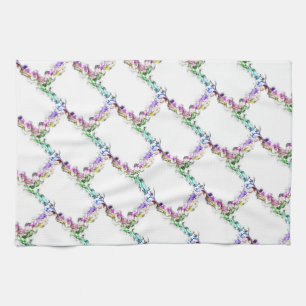 Paño De Cocina El arcoiris colorido pastel llama al diamante flor