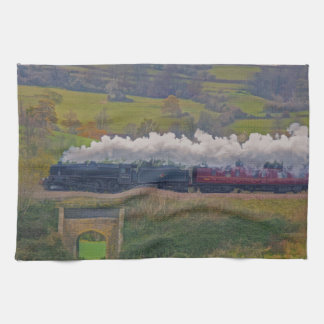 Paño De Cocina El arte de los entusiastas de la locomotora del tr