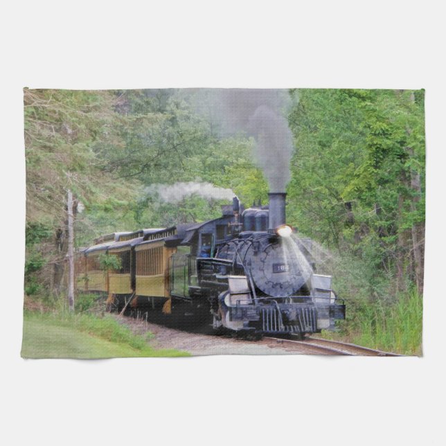Paño De Cocina El arte de los entusiastas de la locomotora del tr (Horizontal)