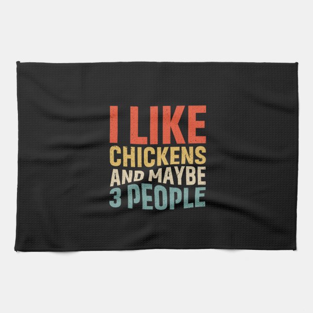 Paño De Cocina El Arte De Pollo Me Gusta El Pollo (Horizontal)