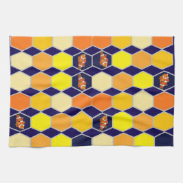 Paño De Cocina El arte dibujado a mano de pez globo