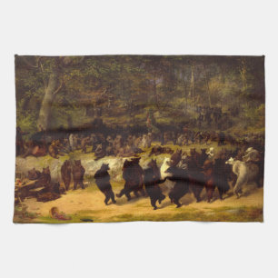 Paño De Cocina El baile del oso, 1870, de William Holbrook Beard