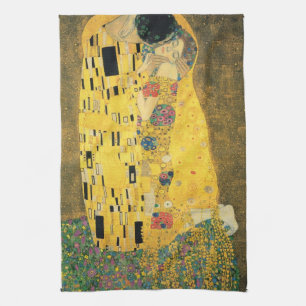 Paño De Cocina El Beso de Gustav Klimt, Arte Antiguo Modernista