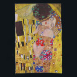 Paño De Cocina El beso de Gustav Klimt, vintage Art Nouveau<br><div class="desc">¡La pintura suprema del amor, un hermoso diseño con el que celebrar al El día de San Valentín! El Kiss (detalle) (1907-1908) de Gustav Klimt es un simbolismo de la época victoriana vintage del arte, el amor al arte y la pintura romántica de una pareja romántica en varios tonos de...</div>