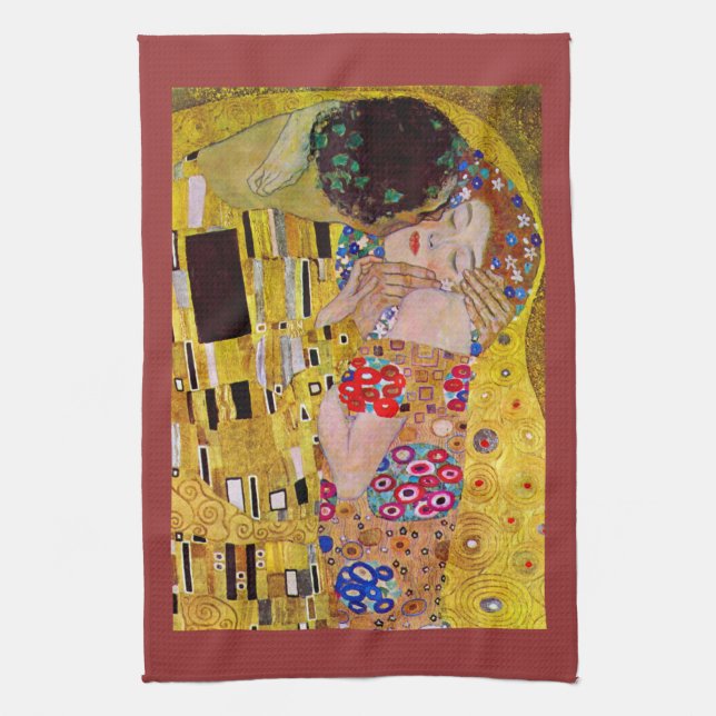 Paño De Cocina El beso de Gustavo Klimt (Vertical)