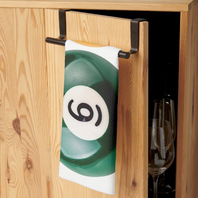 Paño De Cocina El billar duro 69 de SlipperyJoe con una bola de b (Pliegue de tercios)