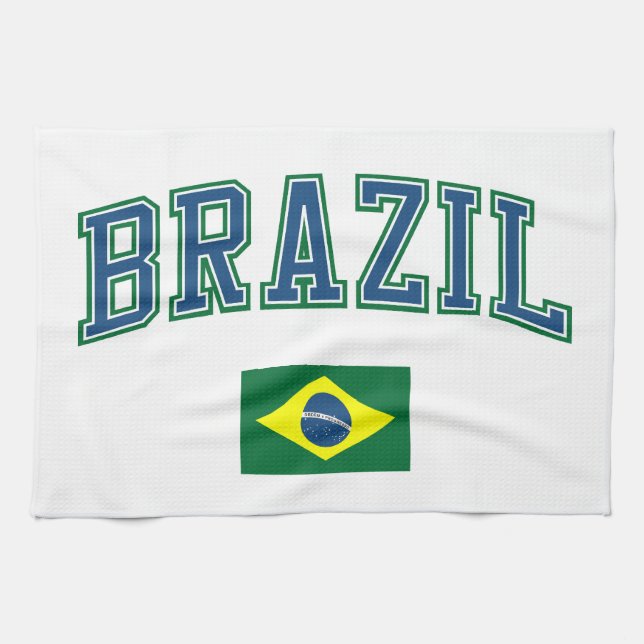 Paño De Cocina El Brasil + Bandera (Horizontal)