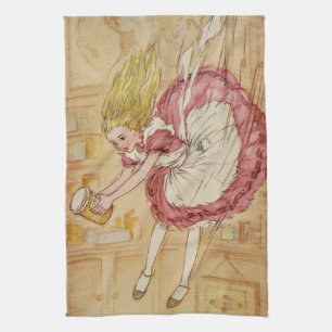 Paño De Cocina El caer abajo la madriguera de conejo