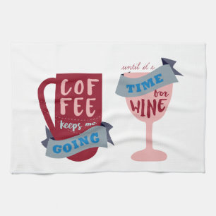 Paño De Cocina El café me mantiene en marcha