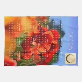 Paño De Cocina El calendario profesional de la amapola 2026