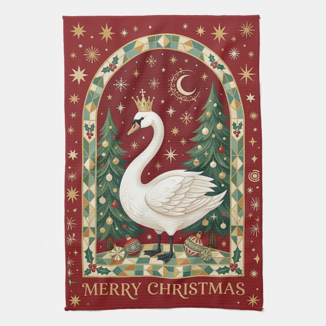Paño De Cocina El cisne soberano Noel (Vertical)