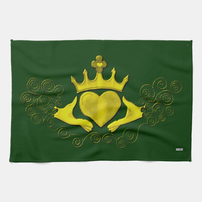 Paño De Cocina El Claddagh (Oro) (Horizontal)