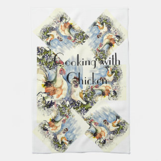 Paño De Cocina El cocinar con el pollo
