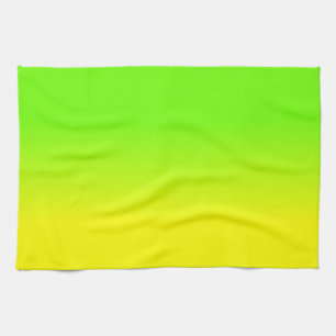 Paño De Cocina El color amarillo verde y de neón de neón de la