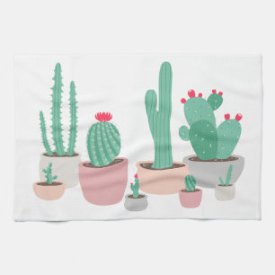 Paño De Cocina El desierto soña los cactus Potted