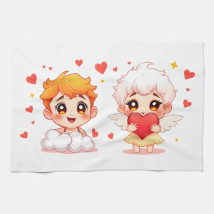 Paño De Cocina El día de San Valentín 2025: Ángeles 👼 ❤️ agudos 