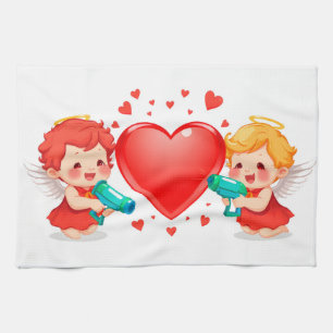 Paño De Cocina El día de San Valentín 2025: Ángeles 👼 ❤️ agudos