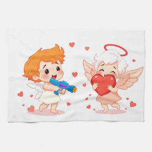 Paño De Cocina El día de San Valentín 2025: Ángeles 👼 ❤️ agudos