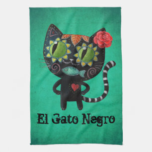 Paño De Cocina El día del gato negro muerto