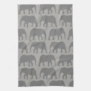 Paño De Cocina El elefante africano siluetea el modelo