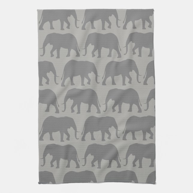 Paño De Cocina El elefante africano siluetea el modelo (Vertical)