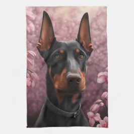 Paño De Cocina El encanto de Doberman