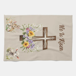 Paño De Cocina Él es una cruz de pie