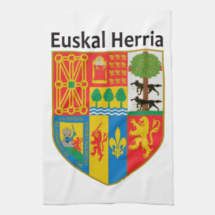 Paño De Cocina El escudo de armas vasco del país (Euskal Herria),