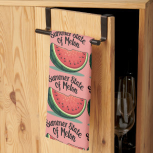 Paño De Cocina El estado de verano del arte de la fruta retro del