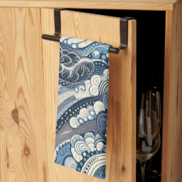 Paño De Cocina El estudio en casa Indigo Bloom