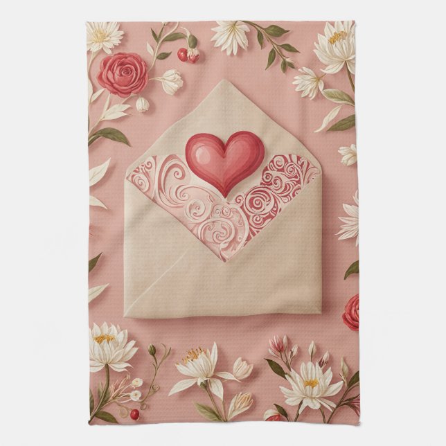 Paño De Cocina El florecimiento de San Valentín (Vertical)