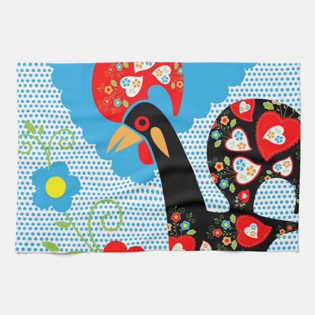 Paño De Cocina El gallo portugués de Barcelos (Horizontal)