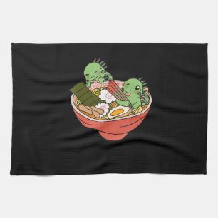 Paño De Cocina El gracioso regalo Mascota de Iguana Kawaii Ramen
