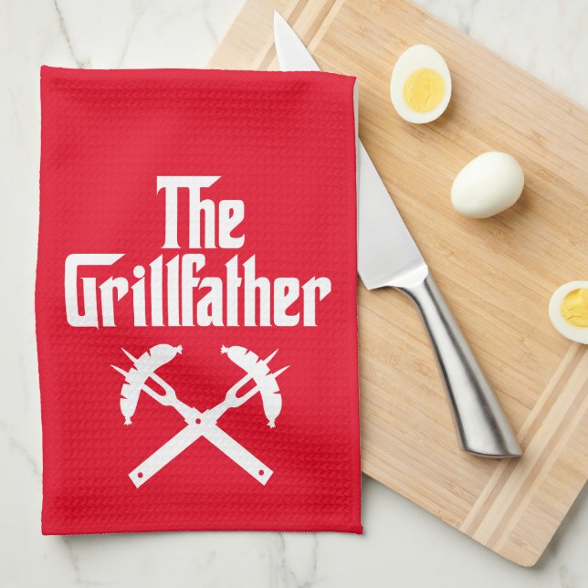 Paño De Cocina El Grillfather Con Perros Calientes (Doblado Cuarto)