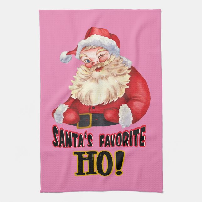 Paño De Cocina El Ho favorito de Santa (Vertical)