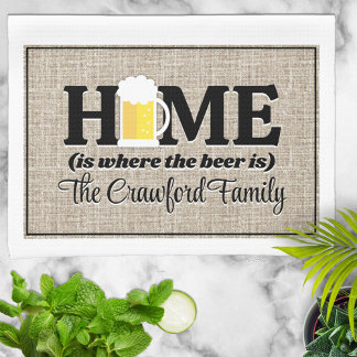Paño De Cocina El hogar es donde la cerveza es personalizada