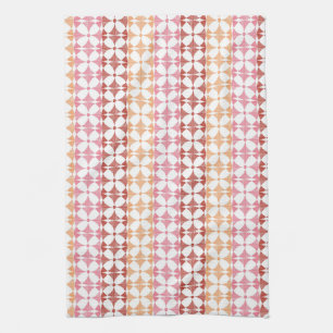 Paño De Cocina El ikat rojo geométrico raya el modelo