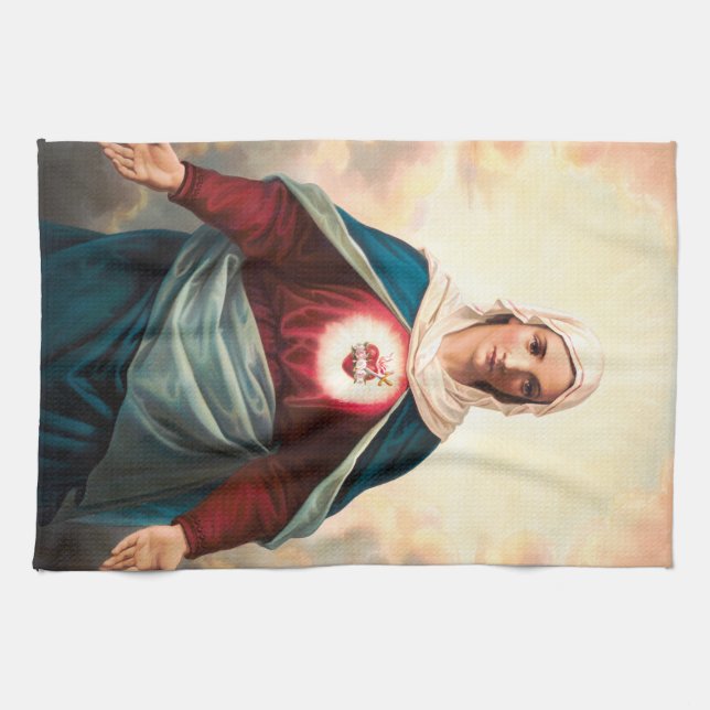 Paño De Cocina El Inmaculado Corazón de María (Horizontal)