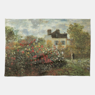 Paño De Cocina El jardín de Monet en Argenteuil de Claude Monet