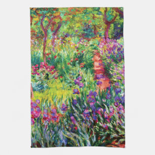 Paño De Cocina El jardín Iris de Giverny, por Claude Monet