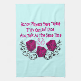 Paño De Cocina el jugador del bunco tiene talento