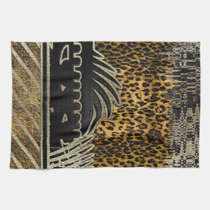 Paño De Cocina El leopardo africano en movimiento